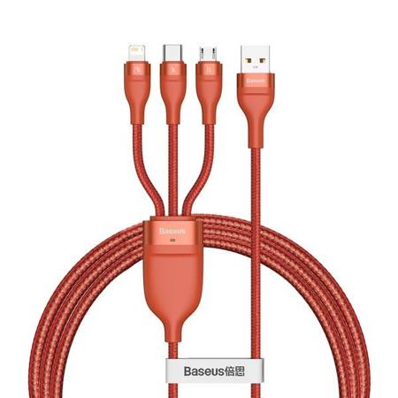 Baseus Flash Series | Kabel 3w1 USB - Micro Type-C Lightning do iPhone 5A 40W 1.2m